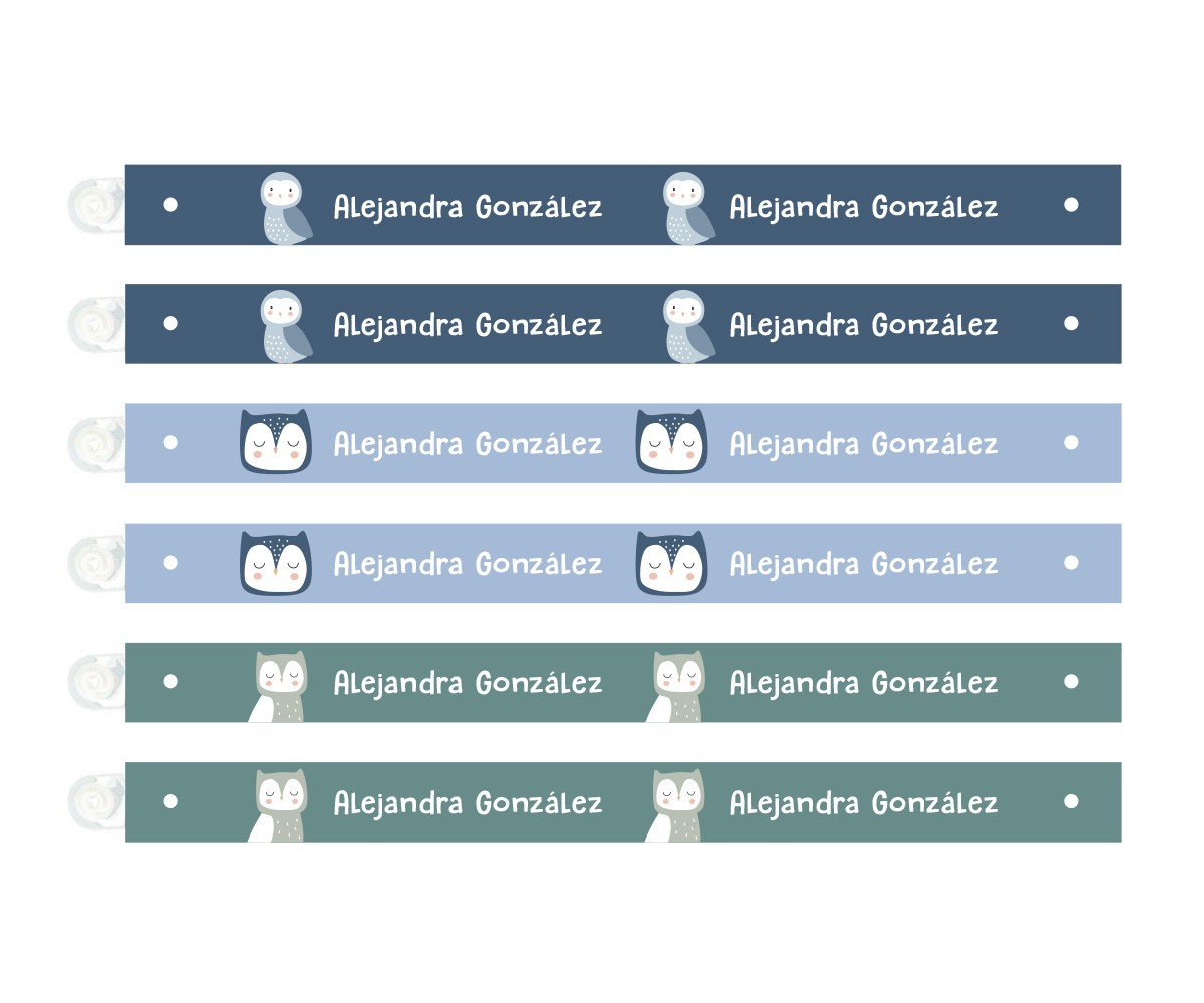 6 Cintas para Colgar Ropa Magical Forest Personalizables
