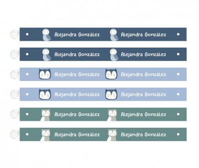 6 Cintas para Colgar Ropa Magical Forest Personalizables