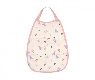 Babero Impermeable Extra Grande Happy Fruits Peach