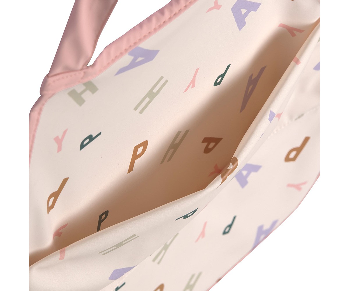 Babero Impermeable Extra Grande Happy Fruits Peach