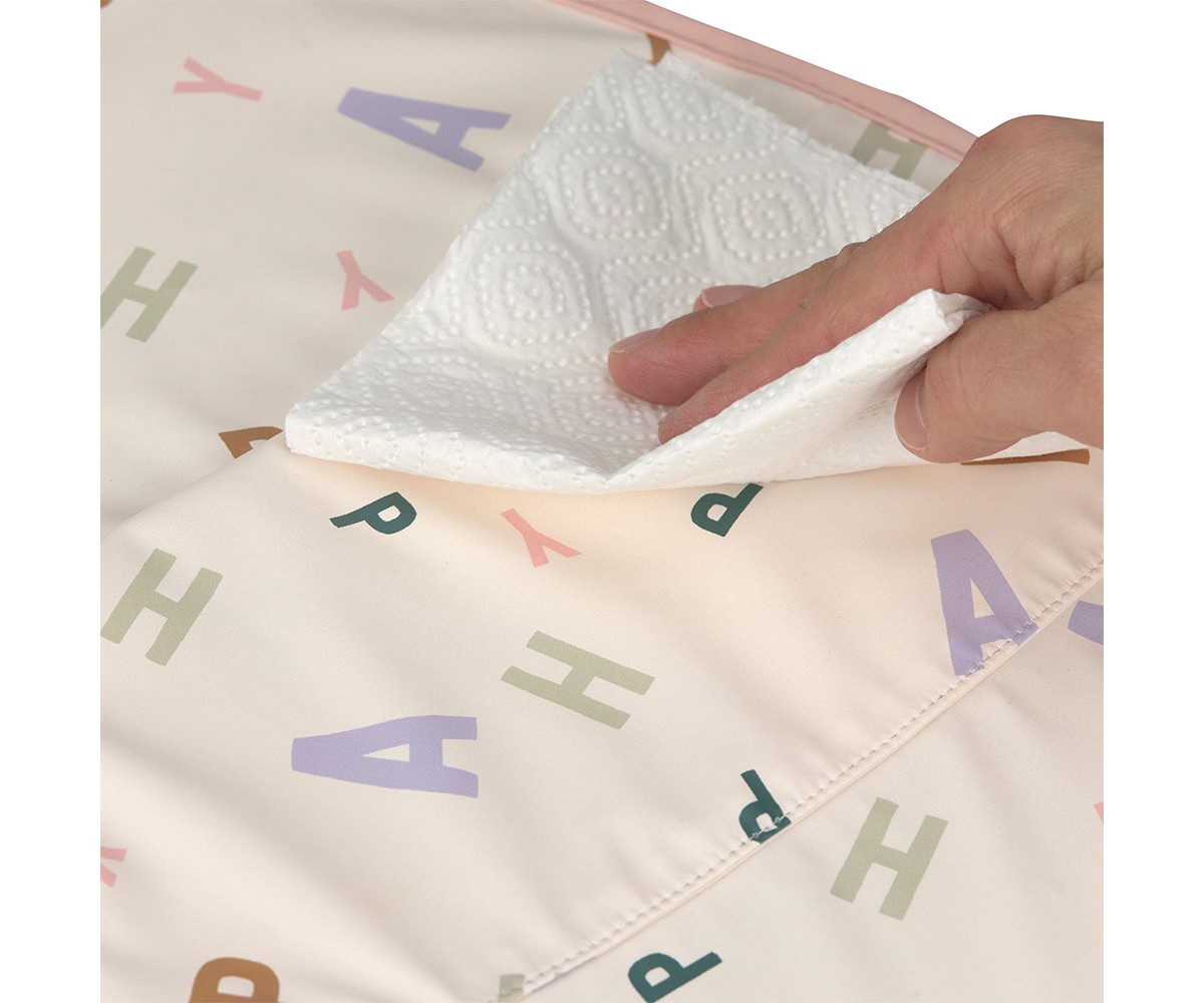 Babero Impermeable Extra Grande Happy Fruits Peach