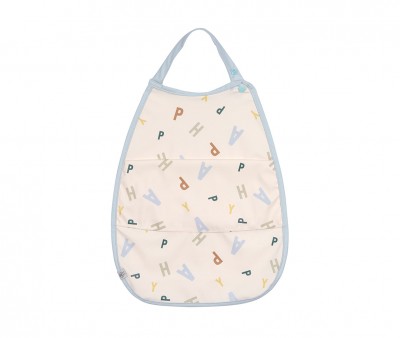 Babero Impermeable Extra Grande Happy Fruits Light Blue