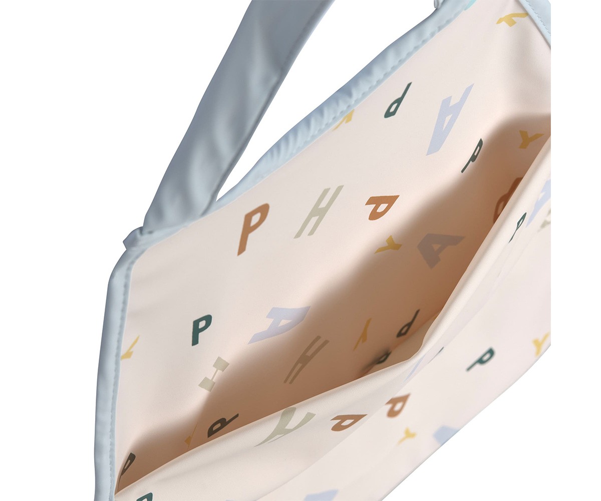 Babero Impermeable Extra Grande Happy Fruits Light Blue