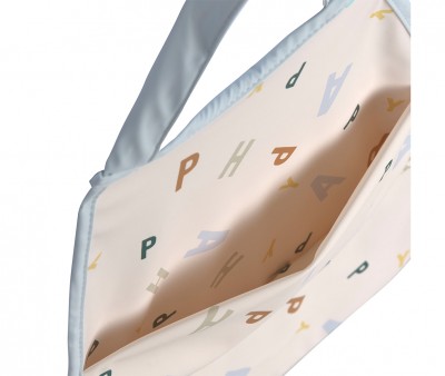 Bavoir Imperméable XL Happy Fruits Light Blue
