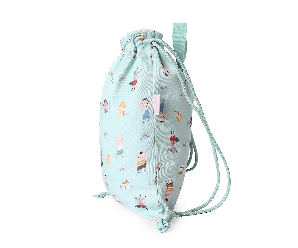 Sac à Dos Ficelle en Toile The Three Little Pigs Personnalisable