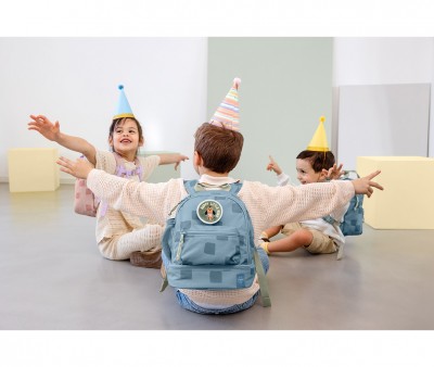 Mochila Infantil Mini Pattern Party Blue / Green