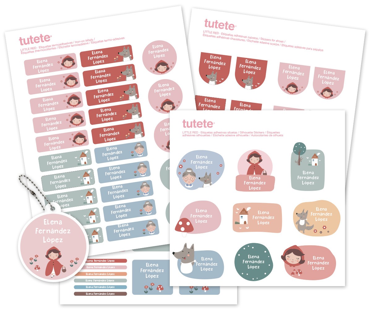 Pack Combinado Termo y Pegatinas Little Red