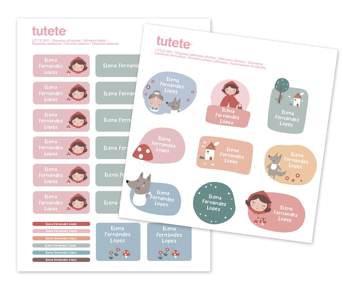 29 Pegatinas para Objetos Little Red
