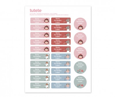 25 Étiquettes pour Vêtements Little Red