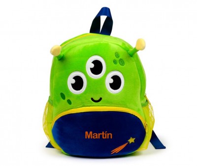 Mochila Infantil de Peluche Personalizable Alien Space Cadet