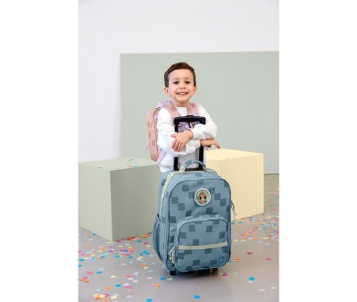 Maleta Infantil Pattern Party Blue / Green