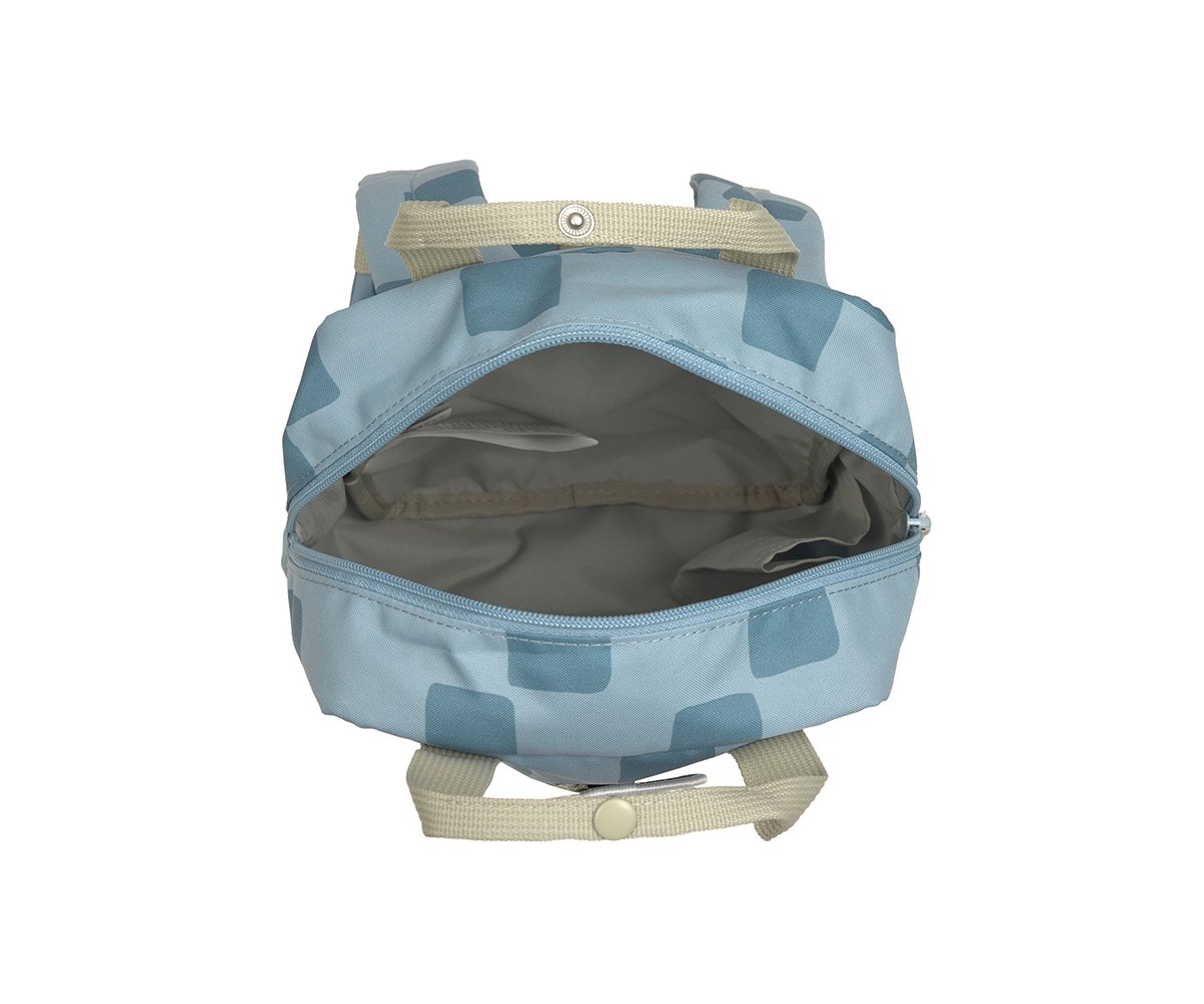 Mochila Square Pattern Party Blue / Green Personalizable