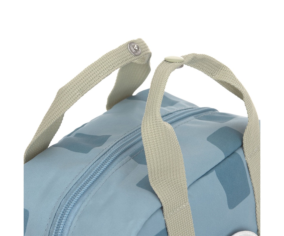 Mochila Square Pattern Party Blue / Green Personalizable