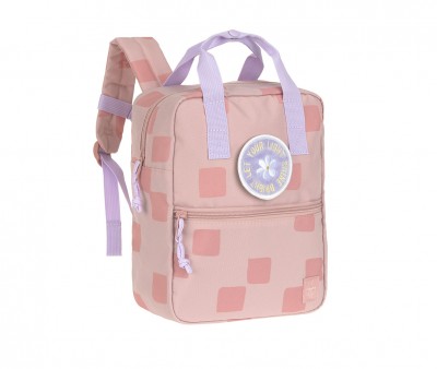 Mochila Square Pattern Party Rose / Lilac Personalizable
