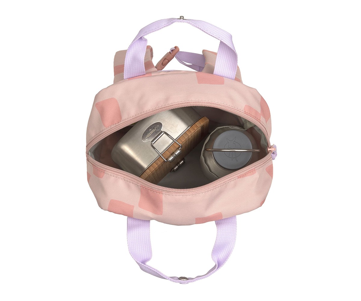 Mochila Square Pattern Party Rose / Lilac Personalizable