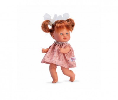 Muñeca Bomboncín Vestido Rosa Flor Beige 20 cm