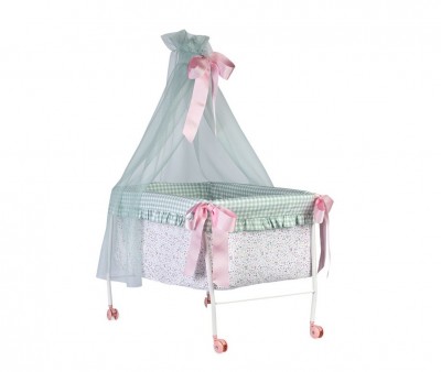 Cuna con Dosel para Muñecas Cloe