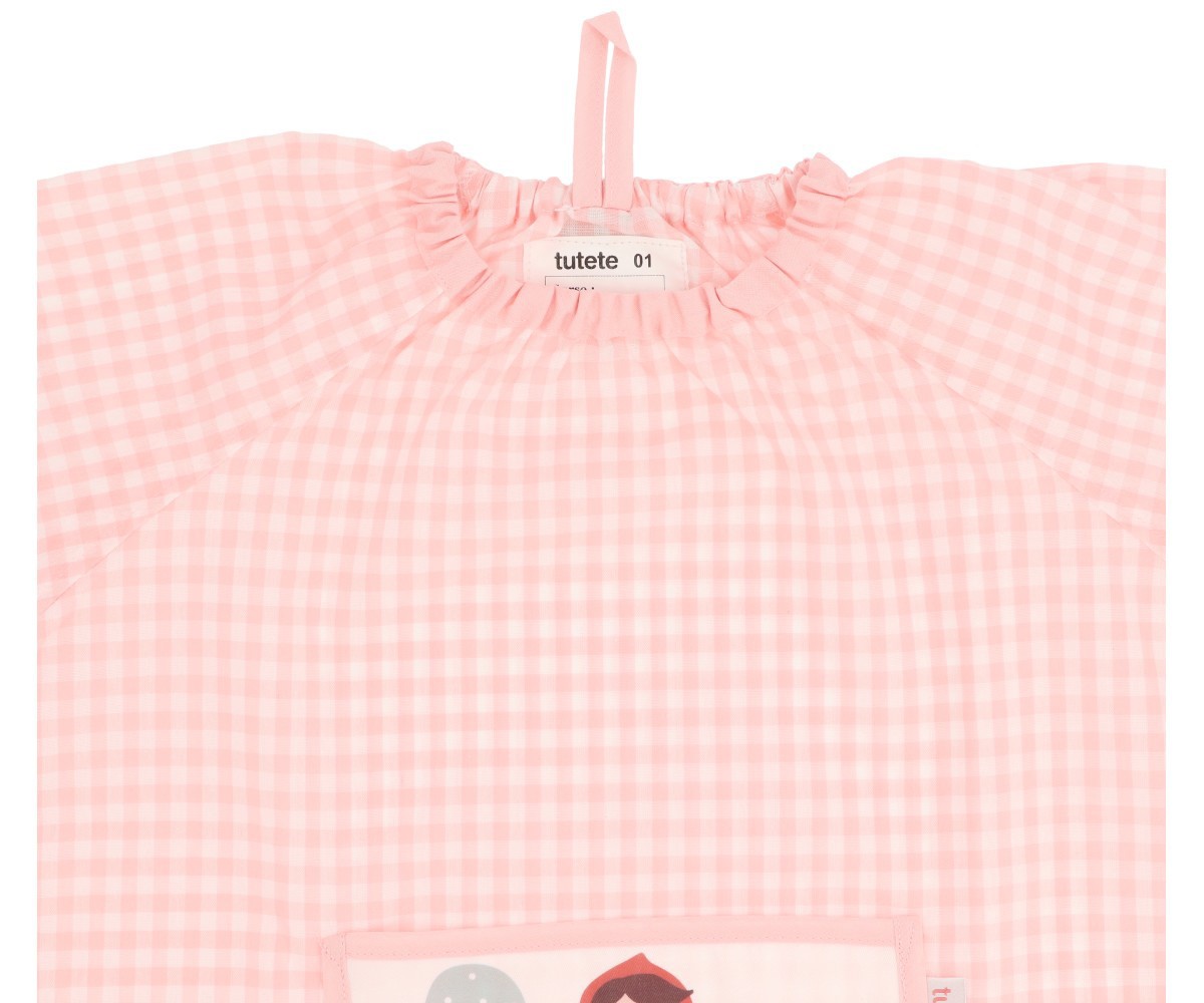 Tablier avec Poche Centrale Vichy Little Red Personnalisé