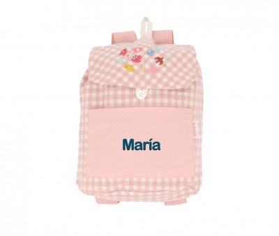 Mochila Pequeña Vichy Geometric Nature Personalizable