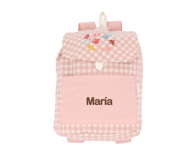 Mochila Pequeña Vichy Geometric Nature Personalizable