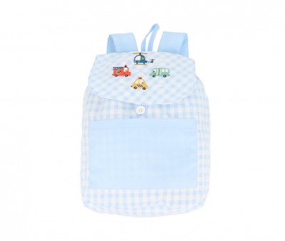 Mochila Pequeña Vichy City Cars Personalizable