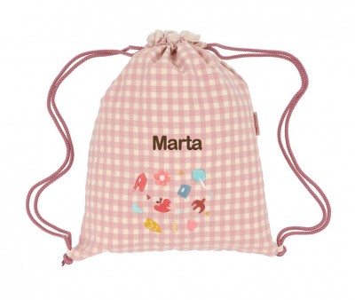 Mochila Saco Vichy Geometric Nature Personalizable
