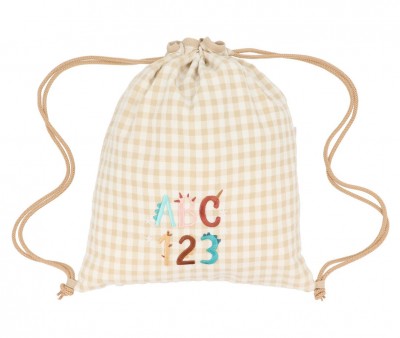 Mochila Saco Vichy Funny Letters Personalizable