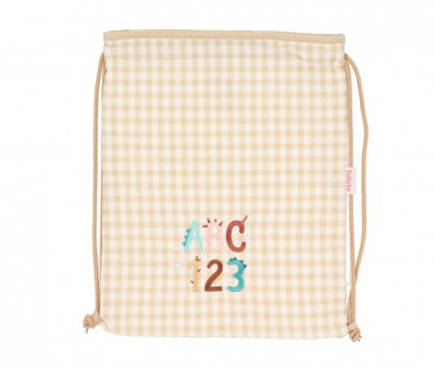 Mochila Saco Vichy Funny Letters Personalizable