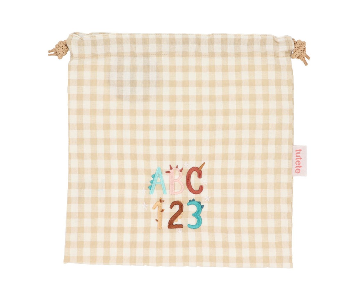 Sac à Goûter Vichy Funny Letters Personnalisable