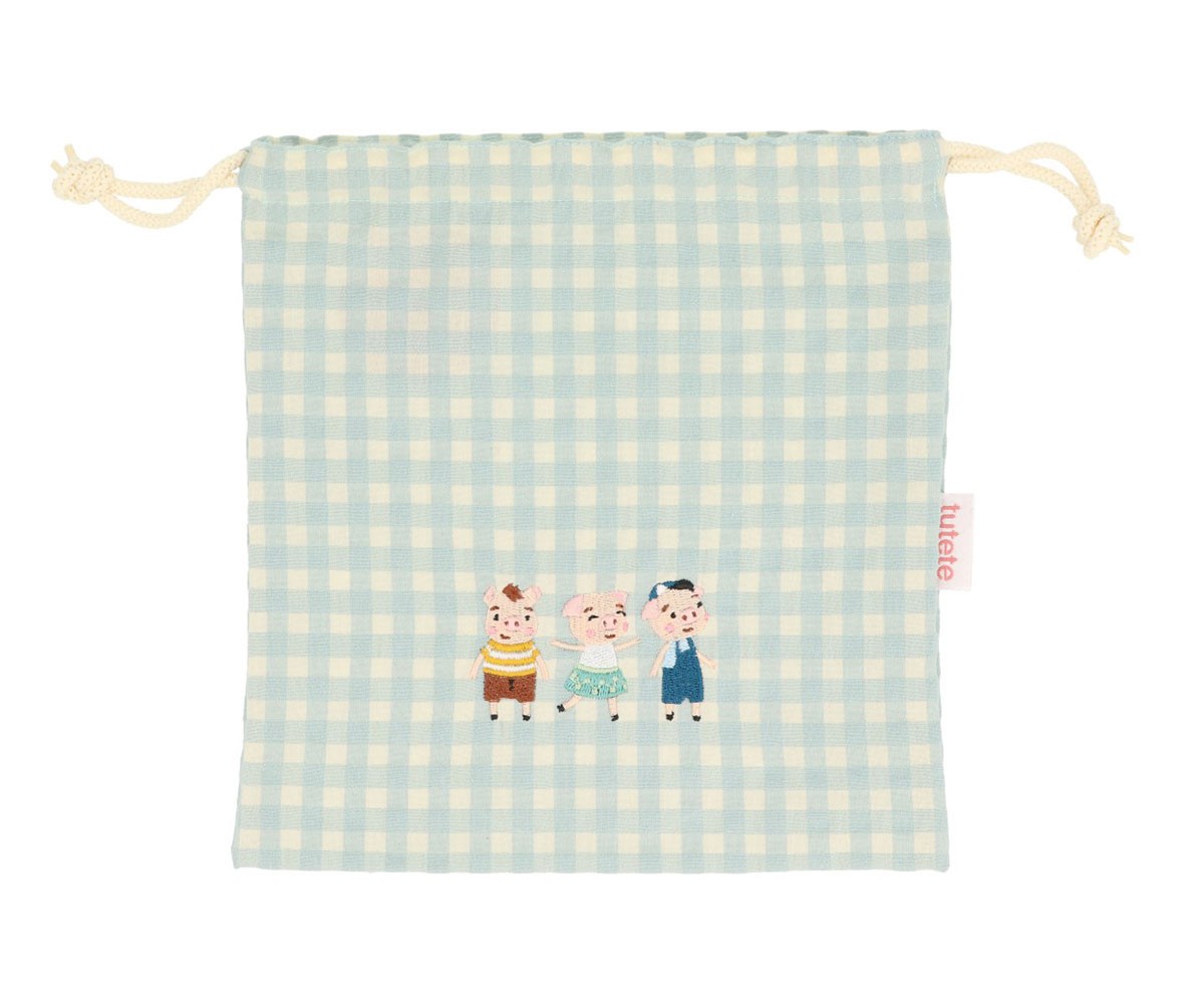 Sac à Goûter Vichy The Three Little Pigs Personnalisable