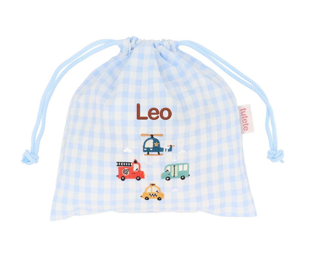 Bolsa  Merenda personalizável Vichy City Cars