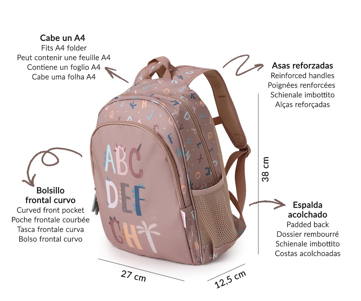 Mochila Média Funny Letters