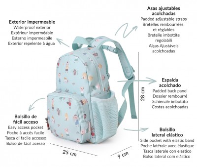 Mochila Infantil The Three Little Pigs Personalizable