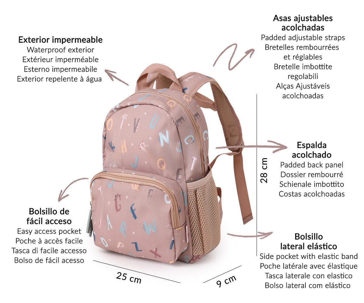 Zainetto Tutete Funny Letters Personalizzabile