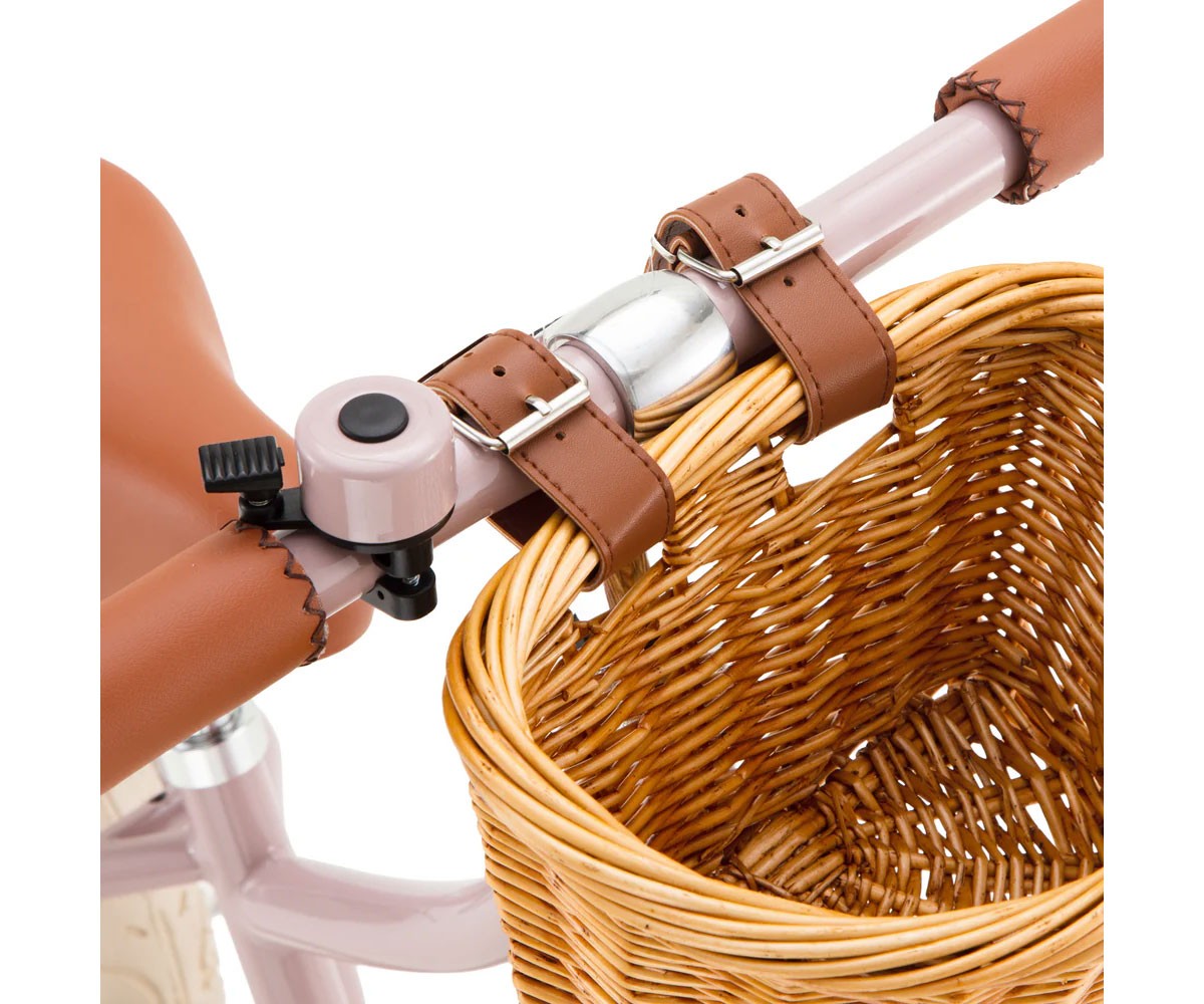 Bicicleta Banwood sem pedais e capacete BANWOOD ECO como presente First Go! Dusty Pink
