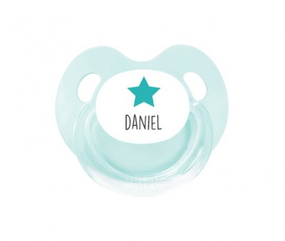 Chupete Personalizado Retro Aqua Estrella