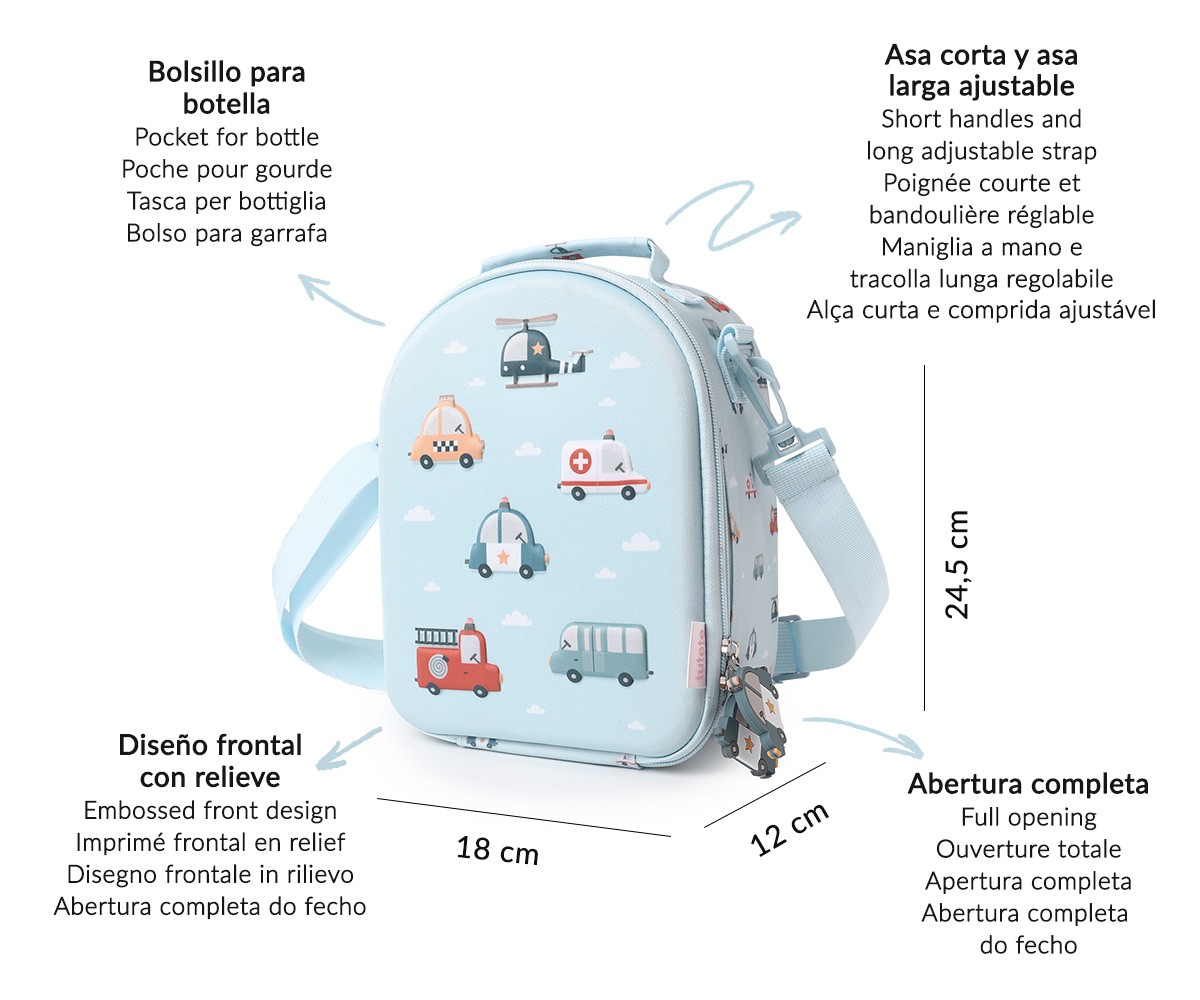 Sac à Goûter Isotherme 3D City Cars