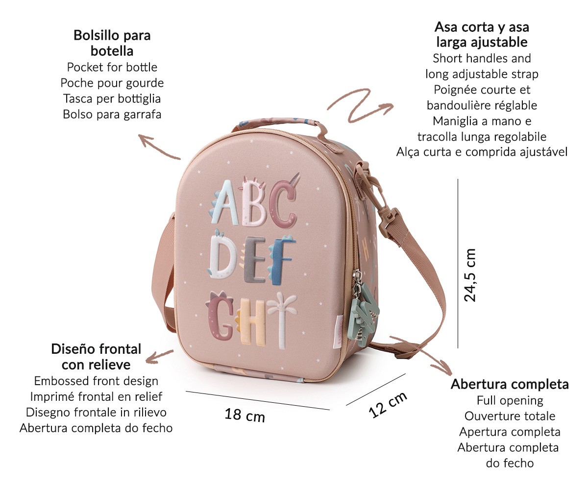 Sac à Goûter Isotherme 3D Funny Letters