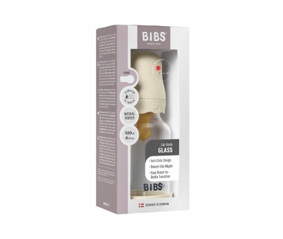 Biberón Cristal BIBS Boheme Ivory 120ml