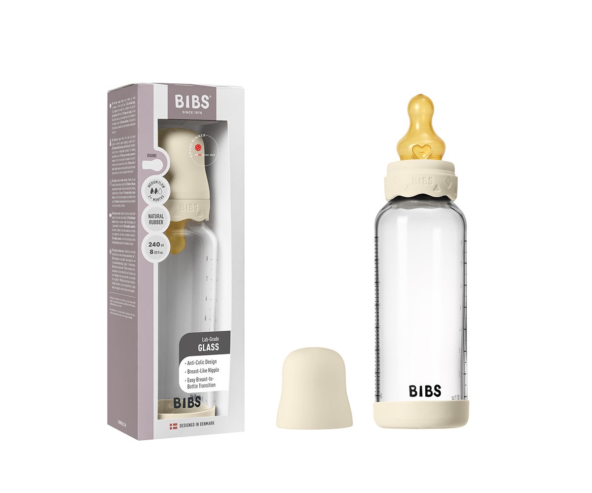 Biberón Cristal BIBS Boheme Ivory 240ml