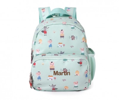 Mochila Infantil The Three Little Pigs Personalizable