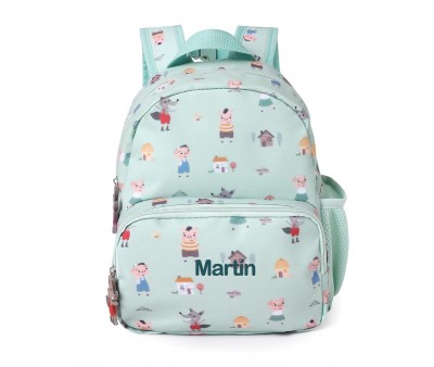 Mochila Infantil The Three Little Pigs Personalizable