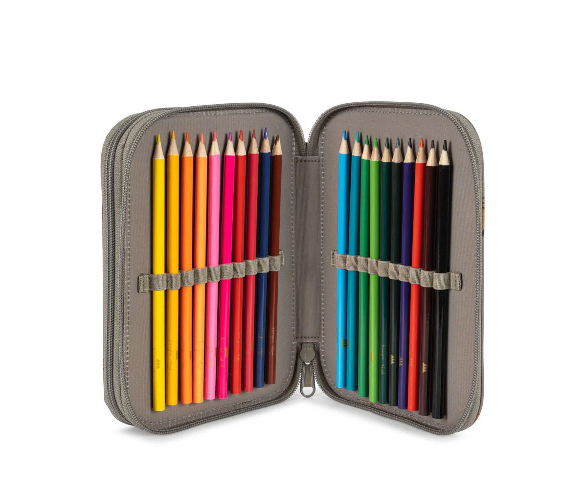 Estuche Escolar Clover Tiger Oak