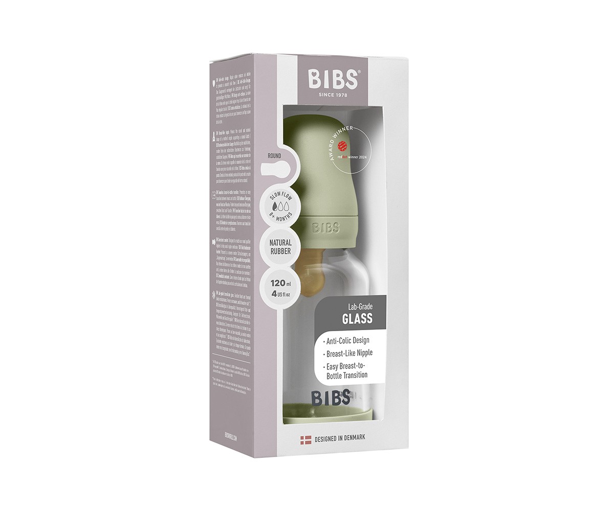 Biberón Cristal BIBS Sage 120ml