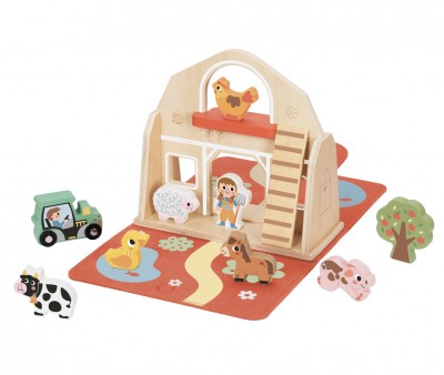 Set Maletín Granja de Madera