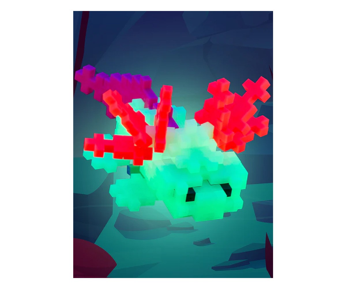 Tubo Axolotl brilha no escuro 100 peças