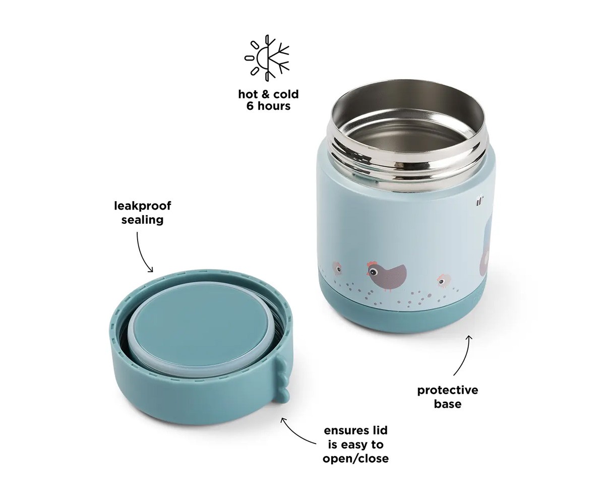 Termo Sólidos Tiny Farm Blue 300 ml