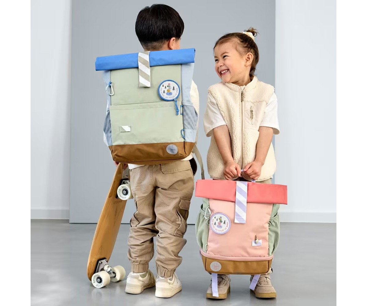 Mochila Escolar Mediana Rolltop Sunny Explorer Rose / Pink