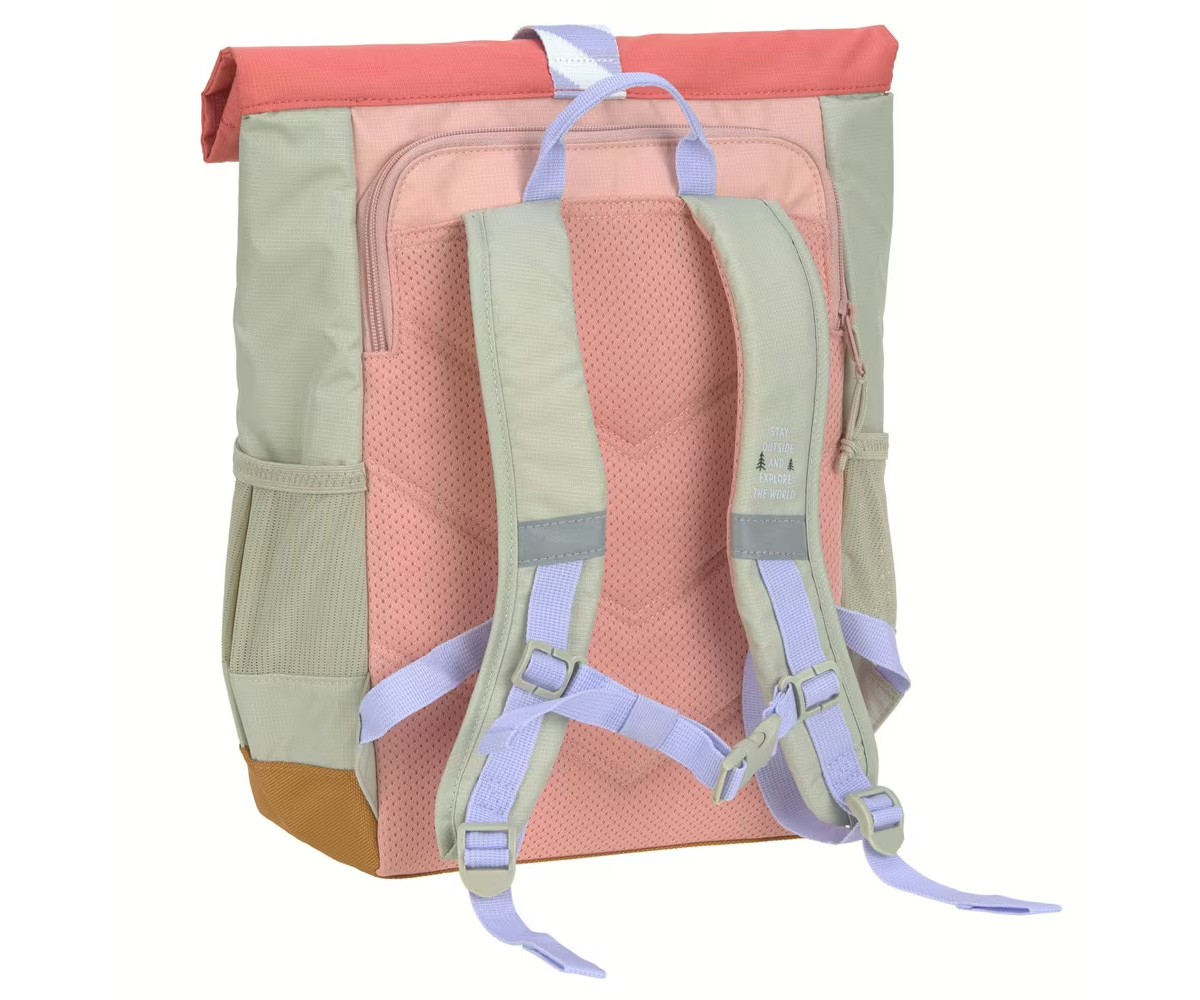 Mochila Escolar Mediana Rolltop Sunny Explorer Rose / Pink