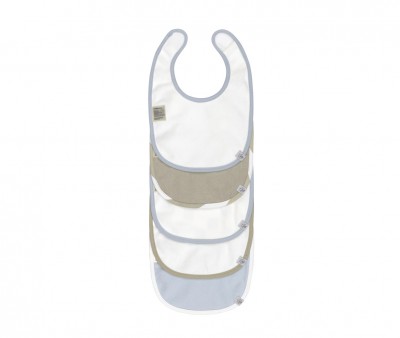 Pack de 5 Bavoirs Happy Fruits Light Blue / Light Khaki